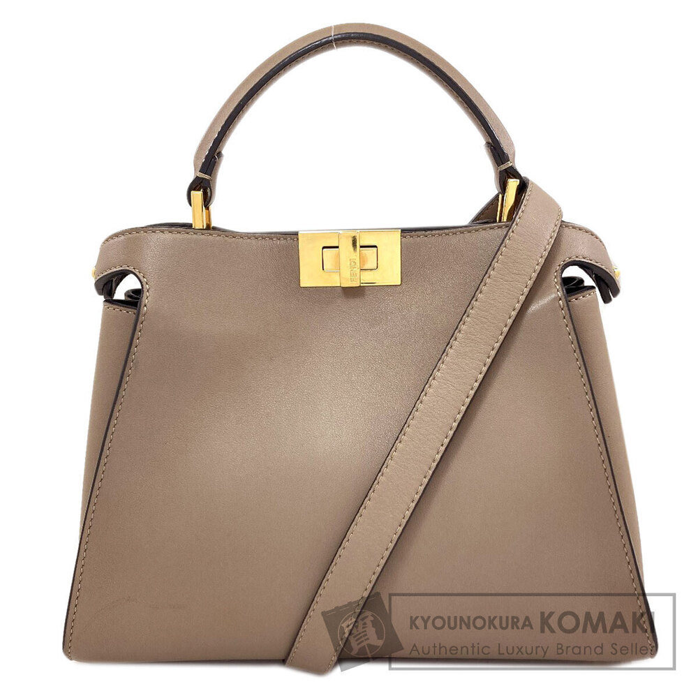 Fendi Calfskin Peekaboo Essentially Handbag Black